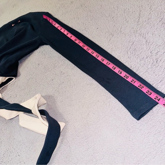 Anthropologie the Luna Kyra wrap top denim color - Picture 13 of 17